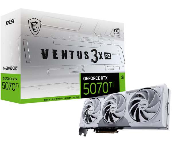 RTX 5070 Ti登場！ MSIの新GPU「VENTUS 3X PZ OC」が発売、価格は15万