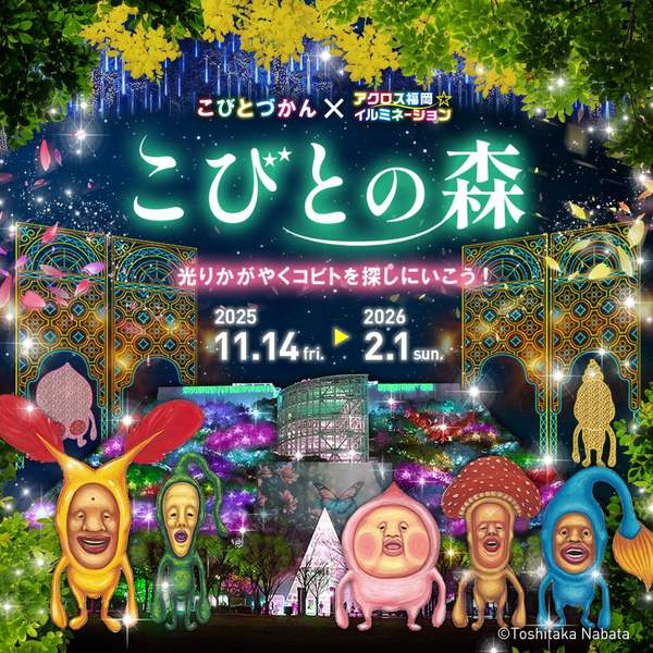 福岡に“光るこびとの森”が出現！アクロス福岡で「こびとづかん」初のイルミネーションイベント