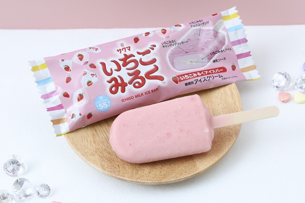 サクマ「いちごみるく」キャンディのアイスバーが登場！あの食感