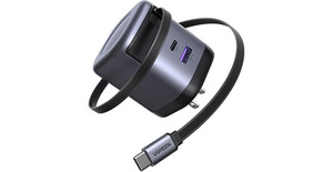 【33%オフ】UGREEN巻き取り式65W充電器が3,780円！ 旅行・出張に最適