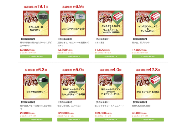 ラインナップの一例