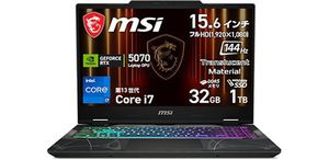 RTX 5070 Laptop × Core i7-13620H搭載！ MSI Cyborg 15 B13Wがタイムセールで209,800円