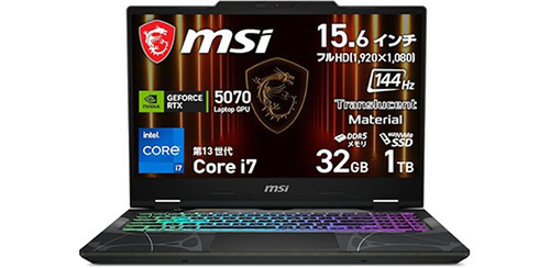 ASCII.jp：RTX 5070 Laptop × Core i7-13620H搭載！ MSI Cyborg 15