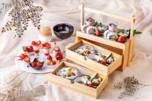 埼玉のプレミアムいちご「あまりん」「べにたま」が味わえる「和風アフタヌーンティーセット」で心落ち着くひとときを【関越自動車道 川越ICから約3km】