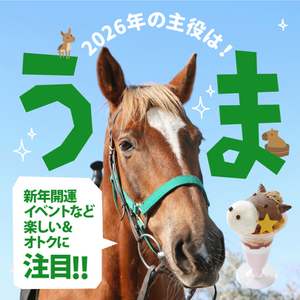 2026年の幕開けはマザー牧場の「午（うま）」にちなんだイベントで運気もウマいこと上がりそう！【館山自動車道道  君津PA-君津スマートICから約10km】