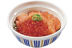 なか卯、冬のご褒美「サーモンいくら丼」！プチ旨×とろ旨の共演