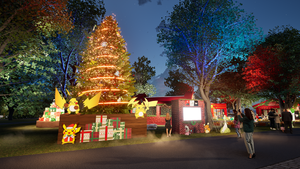 でんきタイプのポケモンがツリーを点灯！横浜赤レンガ倉庫にポケモンたちが大集合