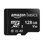 Amazonベーシック microSDXC メモリーカード 128GB フルサイズアダプター付き A2 U3 読み込み速度最大100MB/秒 ブラック