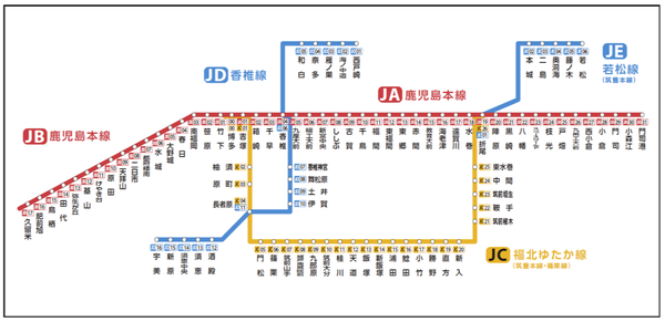 本格導入の対象エリアの路線図