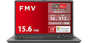 15.6型フルHD＋Ryzen 5＋16GB＋512GB SSD、全部入り富士通ノートが今安い！／Office 2024も！