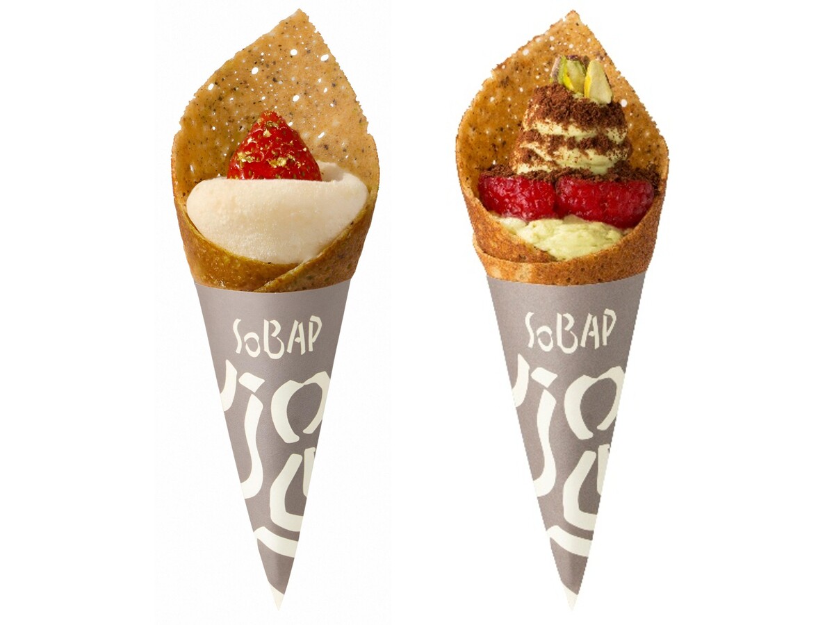 「SOBAP」の「苺のクリーム大福」「ピスタチオティラミス」