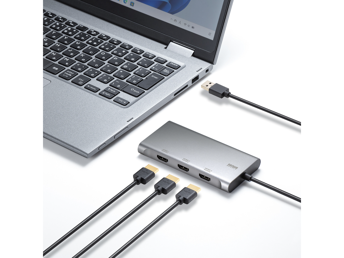 ASCII.jp：最大6画面出力対応のUSB-HDMIアダプタ発売。4K×3画面をUSB1本で