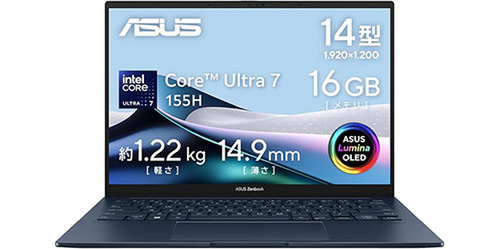 ASCII.jp：Core Ultra搭載×OLEDディスプレイ。ASUS「Zenbook 14 OLED