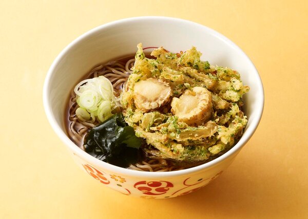 青森県産帆立の磯辺かき揚げそば