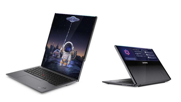 Lenovoが画面が横に伸びて24型になるノートPCを発表