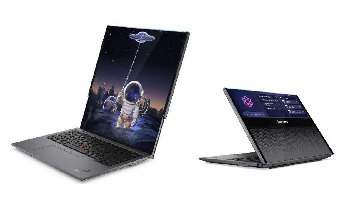 Lenovoが画面が横に伸びて24型になるノートPCを発表