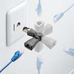 上下左右の3D回転コネクタで配線すっきり！ 10GbpsとPoE++対応の高性能LAN中継アダプタ登場