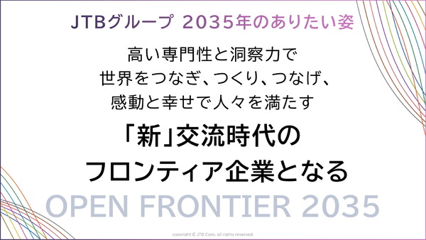 JTB の長期ビジョン「OPEN FRONTIER 2035」発表