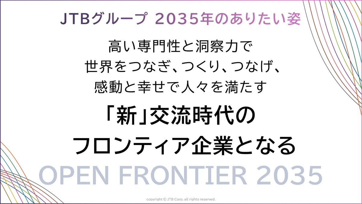 JTB の長期ビジョン「OPEN FRONTIER 2035」発表