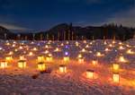 雪像越しに見る灯りはとてもやさしくてホッとする。「雪あかり in にしわが 2026」【東北自動車道 湯田ICから約3km など】
