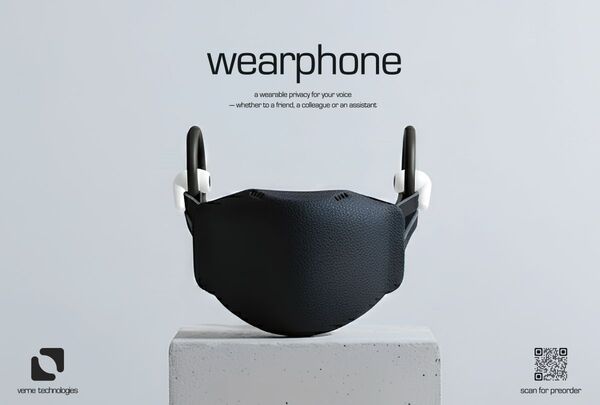 【3/3展示】声の音漏れを軽減するウェアラブルデバイス「Wearphone」のコンセプトモデルを初展示