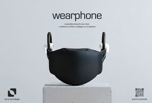 【3/3展示】声の音漏れを軽減するウェアラブルデバイス「Wearphone」のコンセプトモデルを初展示