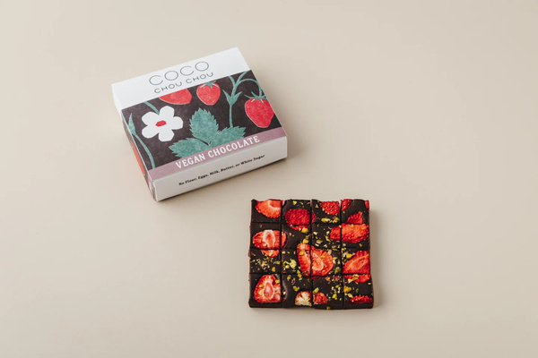 ヴィーガン生チョコレート ストロベリー&ピスタチオ