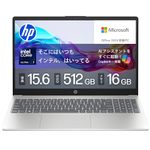 HP ノートパソコン 15-fd 15.6インチ インテル Core Ultra 7 155H メモリ16GB SSD512GB Windows 11 Microsoft Office 2024搭載 WPS Office搭載 カメラシャッター 指紋認証 薄型 Copilotキー搭載 ナチュラルシルバー (BJ0M8PA-AAAE)