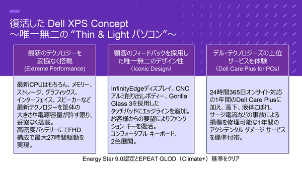 デルが最上位ノート「XPS」を日本でも発売開始