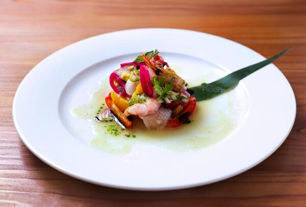 若狭 小浜小鯛ささ漬と甘エビのプレートカクテル