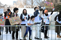 東京マラソンの応援の様子