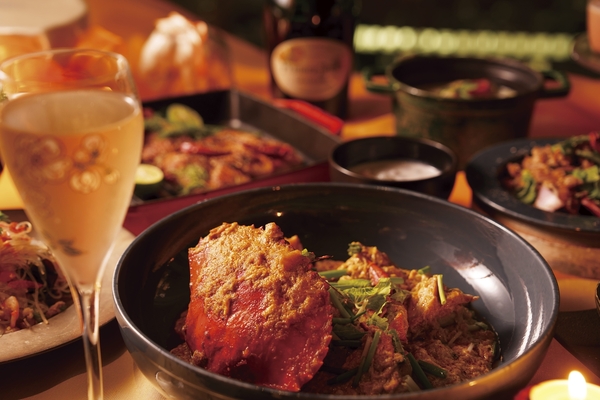 ソフトシェルクラブの玉子カレー炒め