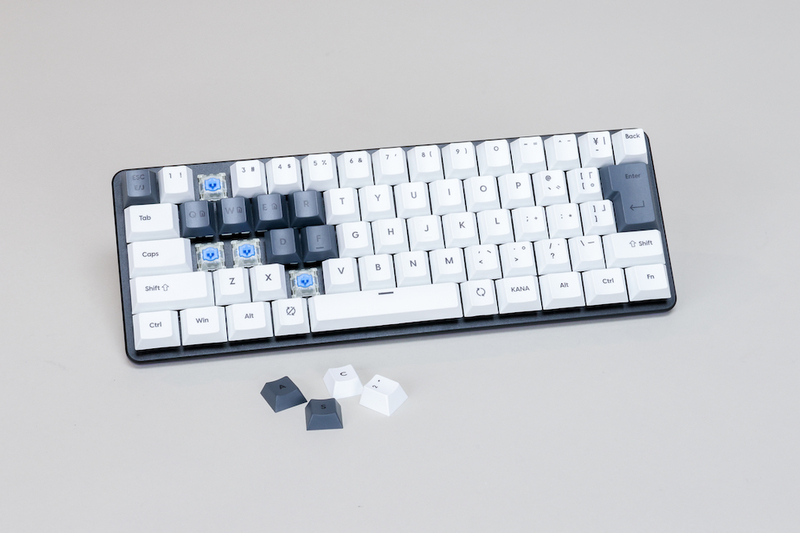ラピトリ対応の磁気軸キーボード、60％サイズでしかも日本語配列で