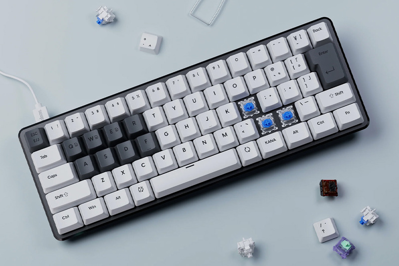ラピトリ対応の磁気軸キーボード、60％サイズでしかも日本語配列で