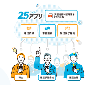 義務化の対象が拡大される実運送体制管理簿の作成を支援する「25アプリ」提供開始