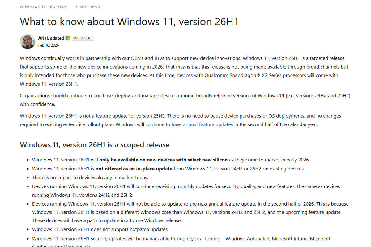 ASCII.jp：今年のWindows 11には26H2以外に「26H1」がある!? 新種のCPU