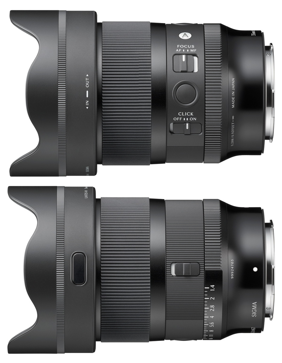 「Sigma 35mm F1.4 DG II | Art」「Sigma 15mm F1.4 DC | Contemporary」