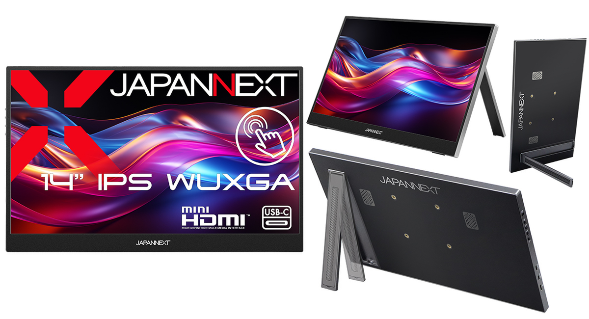 ASCII.jp：【700g・WUXGA対応】JAPANNEXT、14インチIPSタッチ搭載