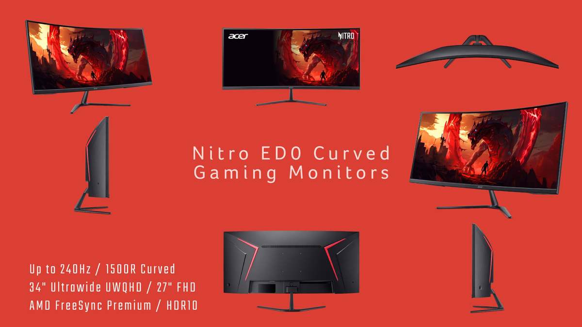 ASCII.jp：Acer、1500R湾曲＆最大240Hz対応「Nitro ED0」発売 34型 