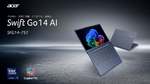 1.24kgで23.5時間駆動　AcerのAIノートPC「Swift Go 14 AI」