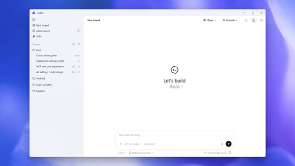 Windows版「Codex」の動作イメージ