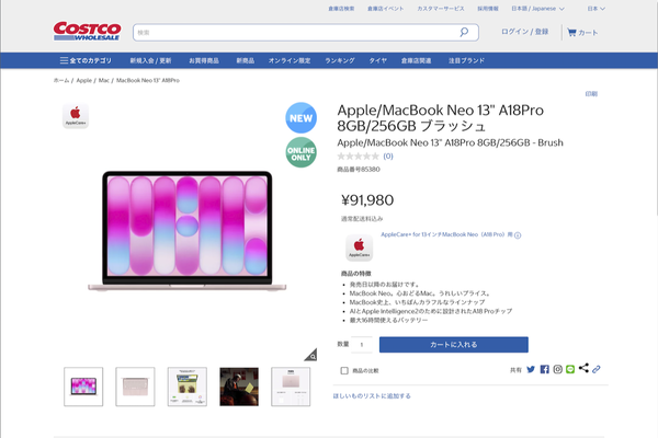 販売ページのスクリーンショット