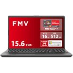 FMV 富士通 ノートパソコン Note A WA1-K2 (MS Office 2024/Win 11/15.6型/AMD Ryzen 7/16GB/SSD 512GB/スーパーマルチドライブ) FMVWK2A175_AZ