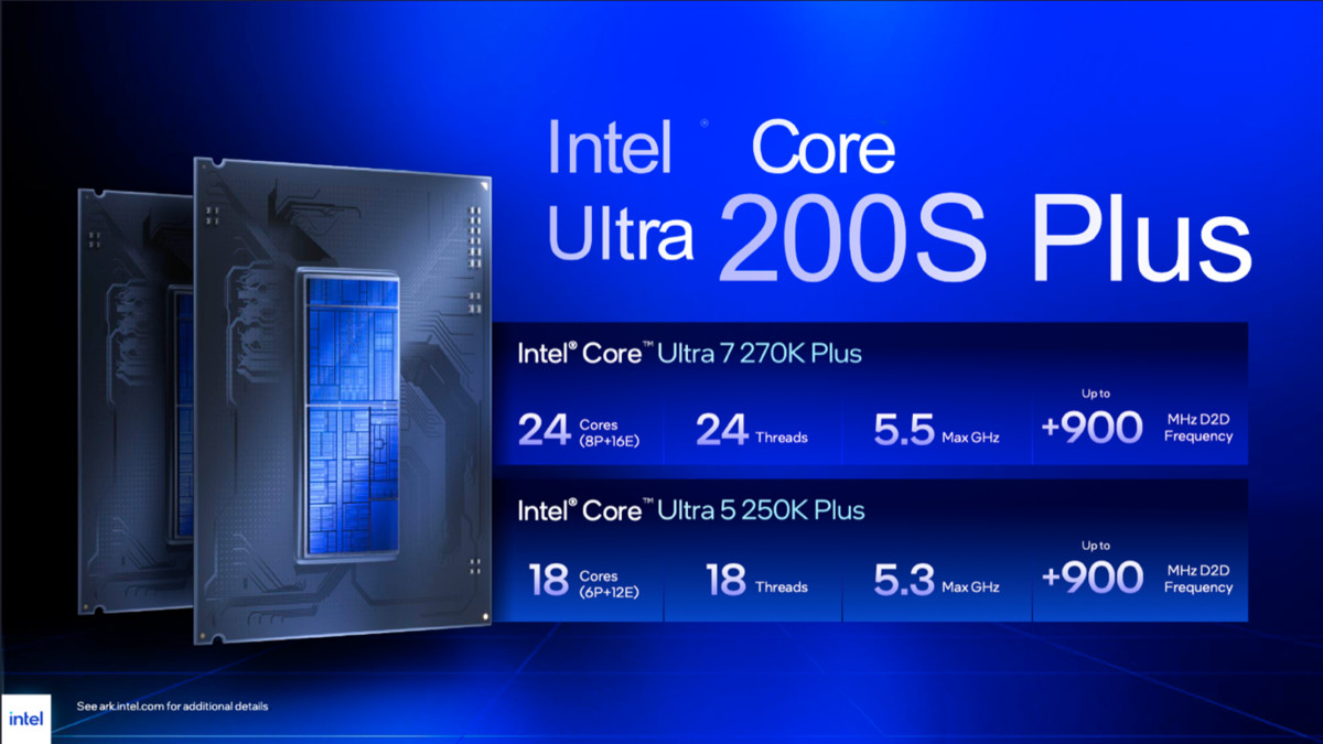 Core Ultra 7 270K Plus、Core Ultra 5 250K Plus