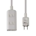 エルパ(ELPA) 扉付タップラン 電源タップ 延長コード 125V 3m 3個口 ホワイト WBT-N3030B(W)