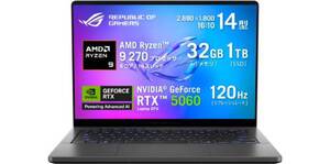 “持ち運べるハイエンド”ゲーミングPC。RTX 5060、Ryzen 9、3K有機EL搭載の14型ROGがタイムセール