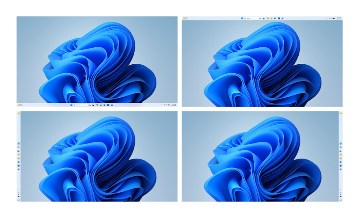 タスクバーの位置変更機能のイメージ