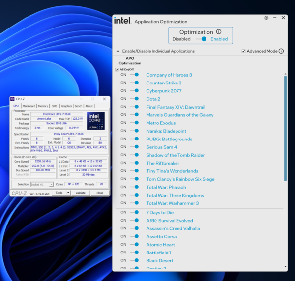 Core Ultra 7 270K Plus、Core Ultra 5 250K Plus