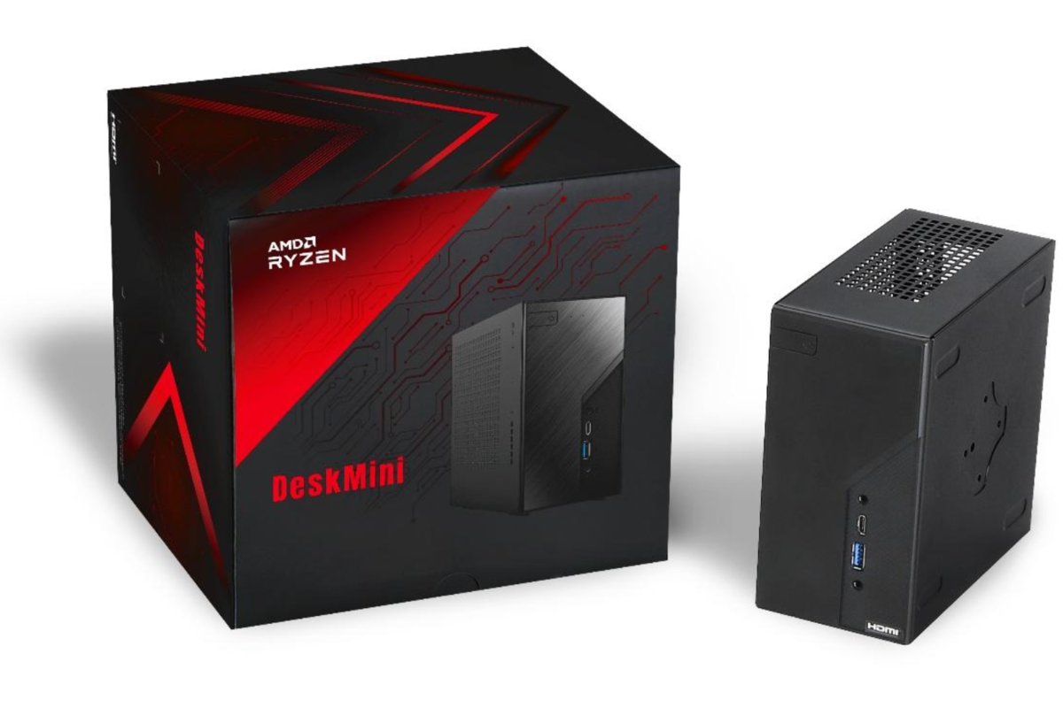 DeskMini X300 Ryzen 5 3400G ベアボーンPC ASCII.jp：ASRockの小型PCがさらに実用的に！ 1.92Lの小型ベアボーンに