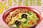 すき家「シャキうま塩野菜牛丼」新登場　牛×野菜の“あいもり”タイプ、これよさそう